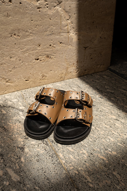 Double Buckle in Brown